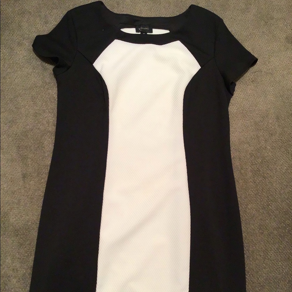 AB Studio Black & White Dress
